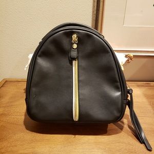Steve Madden | Black Leather Backpack